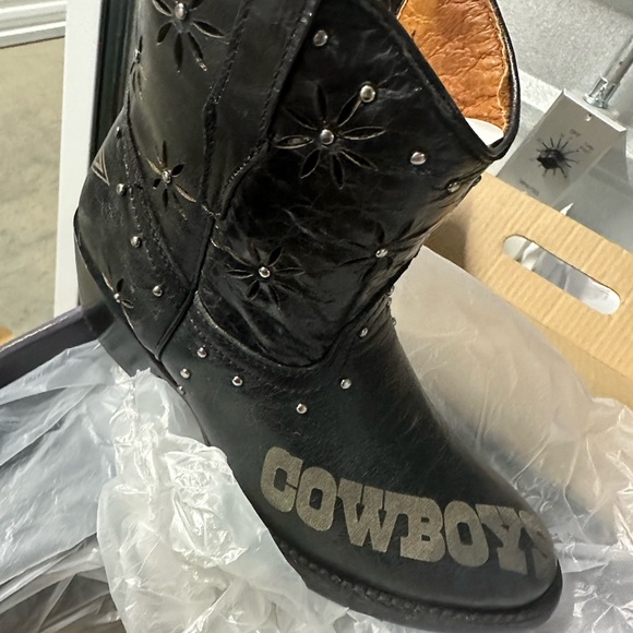 WOMENS DALLAS COWBOY LEATHER BOOTS, SIZE 6.5 - Picture 3 of 4